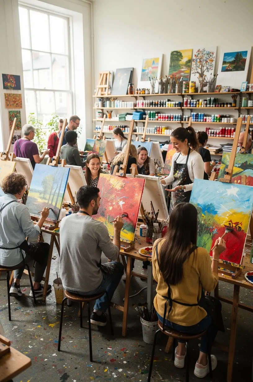Community engagement in local art exhibitions.