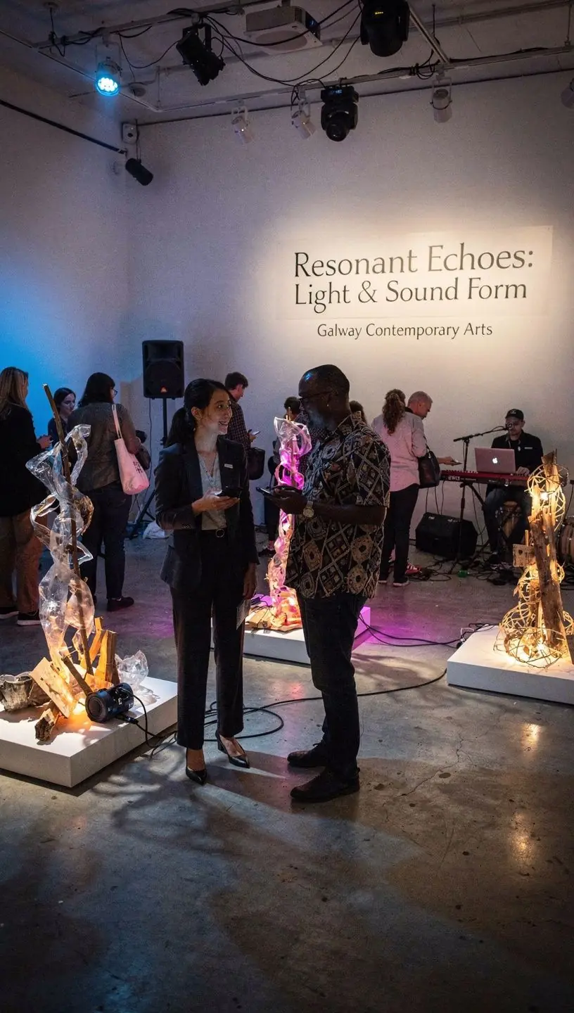 Local artists showcasing their work in galleries.